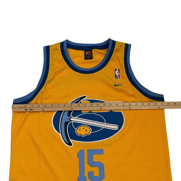 Vtg Denver Nuggets Carmelo Anthony #15 Jersey Mens Large Yellow Nike +2 Length - Picture 10 of 10